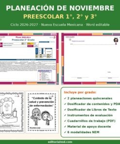 Planeación de Noviembre para Preescolar 2026-2027 NEM (1°, 2° y 3°)
