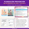 Portada de la planeación prevención de accidentes preescolar NEM, Proyecto, Word editable