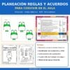 Portada de la planeación de reglas para preescolar NEM, Unidad didáctica, Word editable