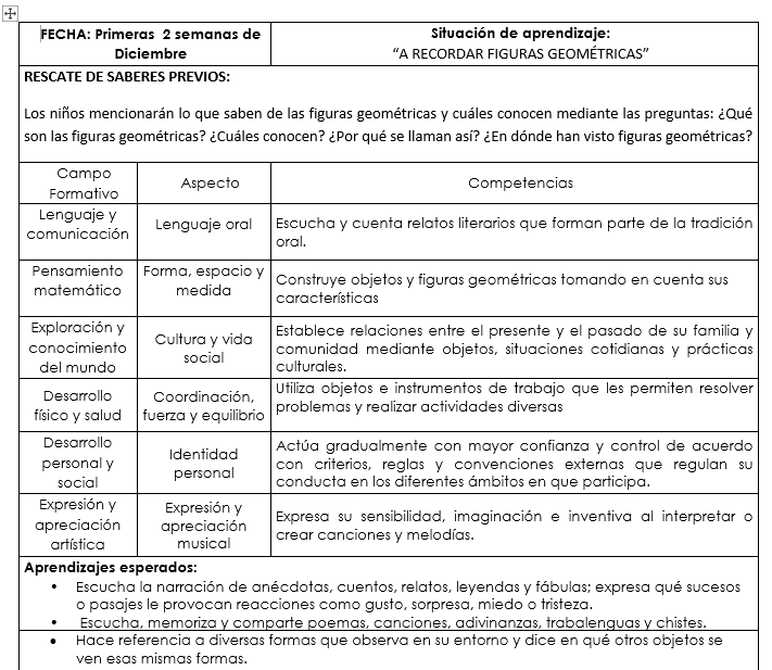 planeacion semanal preescolar diciembre