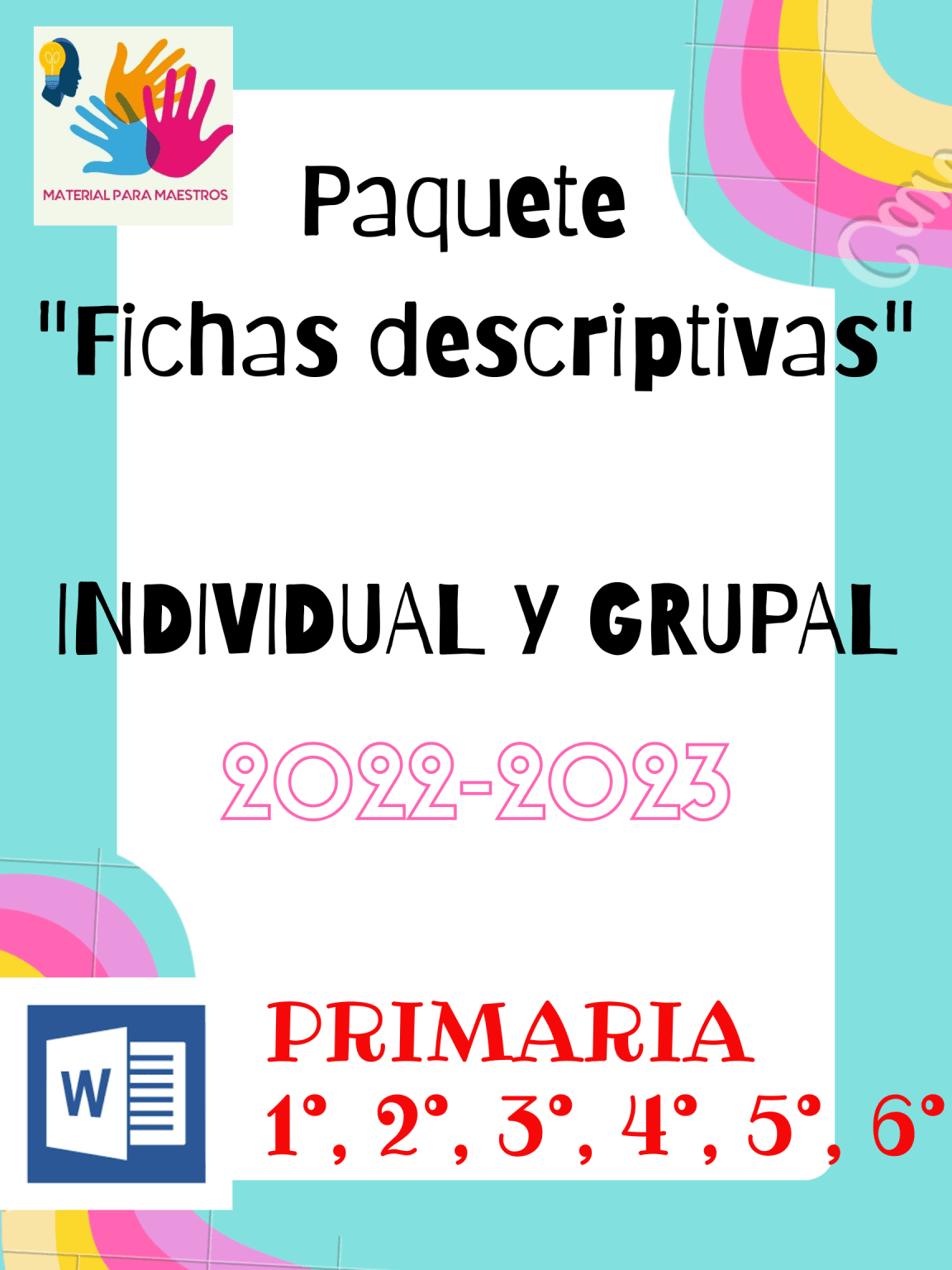 Fichas descriptivas primaria del alumno para descargar 