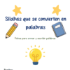 Sílabas que se convierten en palabras