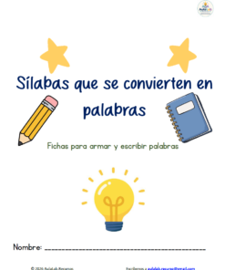 Sílabas que se convierten en palabras