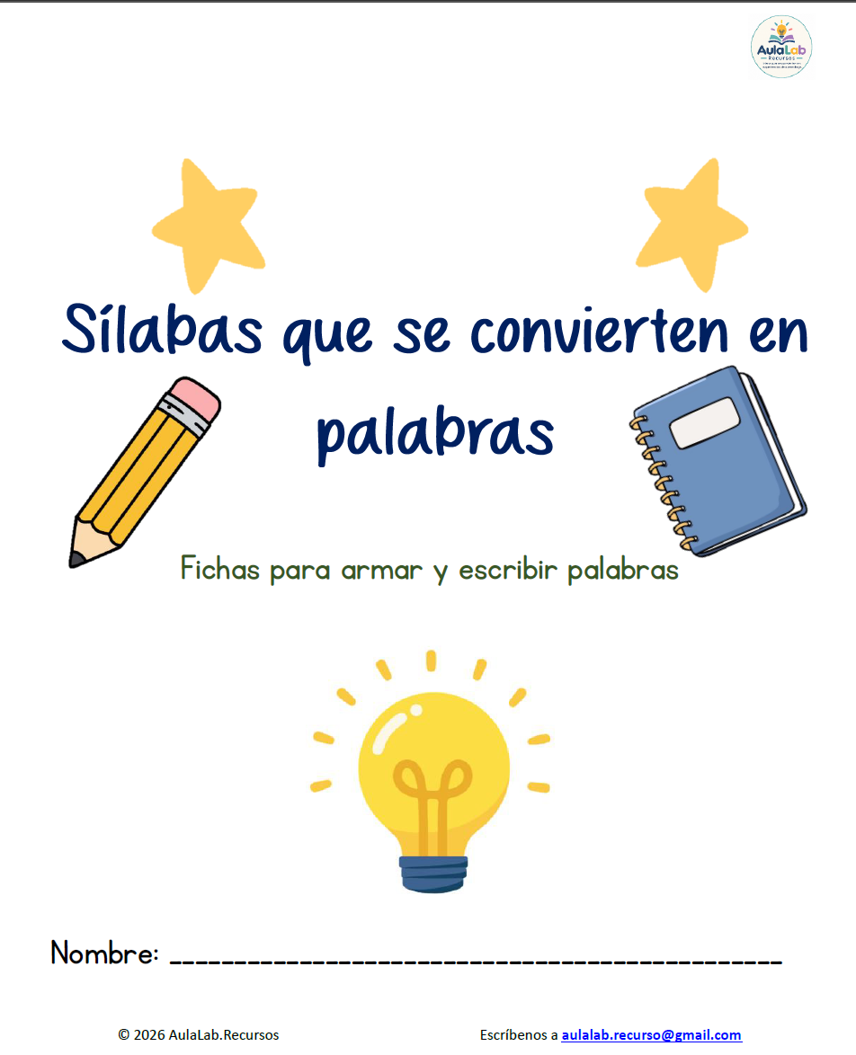 Sílabas que se convierten en palabras 1 Sílabas que se convierten en palabras