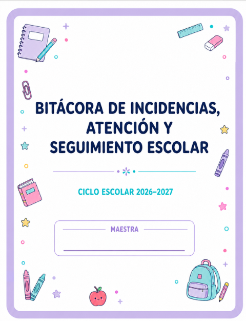 BITACORA DE INCIDENCIAS, ATENCIÓN Y SEGUIMIENTO ESCOLAR 1 BITACORA DE INCIDENCIAS, ATENCIÓN Y SEGUIMIENTO ESCOLAR