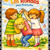 Tres niños sonrientes juegan al aire libre en un campo cubierto de hierba mientras dos niñas forman un arco con los brazos para que un tercero se agache bajo ellos, ilustrando el "Cuadernillo de Trabajo Las Rondas para Preescolar".