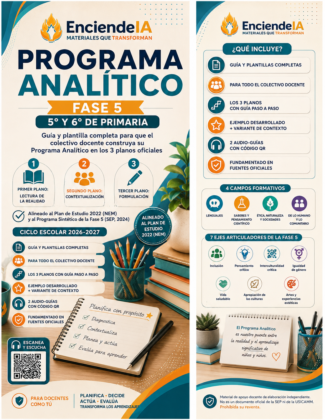 Kit Programa Analítico Fase 5 2026-2027 | 5.º y 6.º Primaria | Word Editable + PDF + Audio-Guía 1 Kit Programa Analítico Fase 5 2026-2027 | 5.º y 6.º Primaria | Word Editable + PDF + Audio-Guía