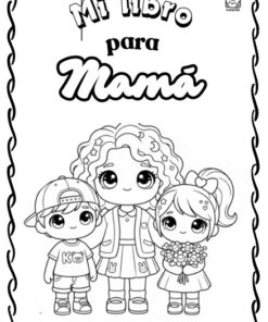Página para colorear en blanco y negro con las palabras 