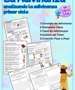 ¡Detective de Adivinanzas! Librito Interactivo para Primer Ciclo