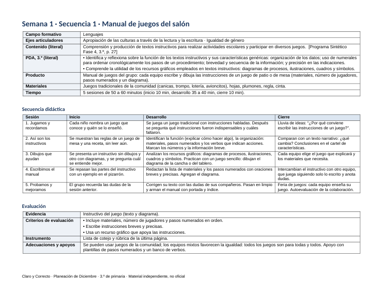 Planeación Didáctica de Diciembre 3° de Primaria en Word editable (Fase 4, Plan de Estudio 2022, ciclo 2026-2027) 2 Planeación Didáctica de Diciembre 3° de Primaria en Word editable (Fase 4, Plan de Estudio 2022, ciclo 2026-2027) - Imagen 2