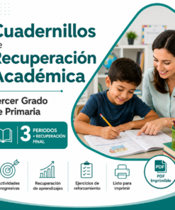 Cuadernillos de Recuperación Académica Tercer Grado de Primaria 2026-2027 | Paquete Completo 3 Periodos + Recuperación Final | PDF Imprimible