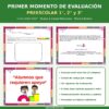 Portada del paquete primer momento de evaluación preescolar 2026-2027 NEM para 1°, 2° y 3° en Word editable