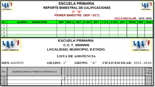 Control de Calificaciones PRIMARIA 1° a 3°