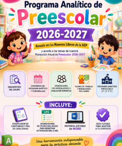 programa analitico de preescolar 2026-2027