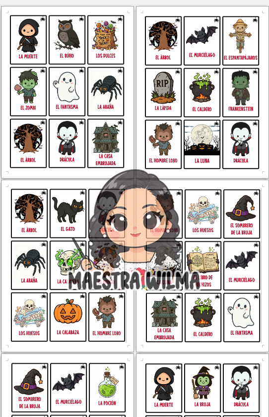 Loteria Halloween 2 Loteria Halloween - Imagen 2