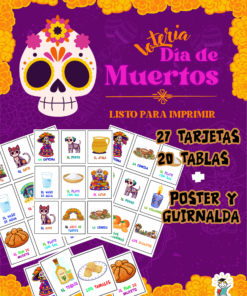 Lotería dia de muertos - lista para imprimir