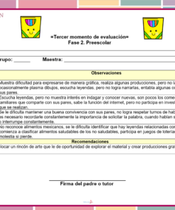Evaluación Tercer Momento Preescolar 2026 (1° 2° y 3° Grado) 11 reportes de evaluacion tercer momento