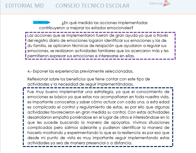 respuestas de los productos contestados de la octava sesion cte preescolar
