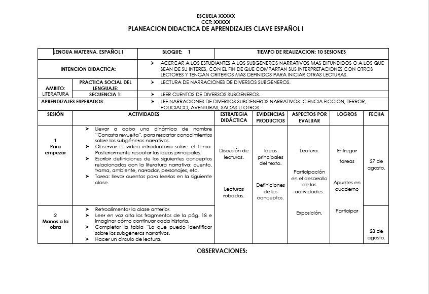 ejemplo español