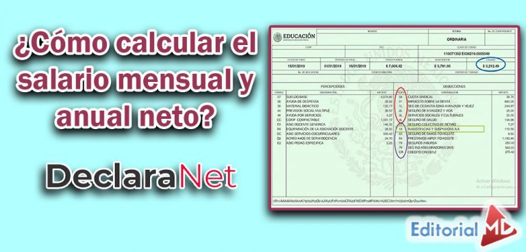  C mo Calcular El Salario Mensual Y Anual Neto Declaranet
