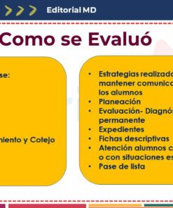 Imagen que muestra un cuadro de criterios de evaluación bilingüe con dos secciones. La sección izquierda enumera las actividades de clase como asistencia, uniformes y ensayos. La sección derecha, esencial para secundaria, incluye estrategias para mantener la comunicación con los estudiantes y varios métodos de evaluación de Rendición de Cuentas Secundaria y Telesecundaria 2° Grado Julio 2022.