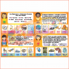 Ilustración de material educativo en español con Láminas De Las Sílabas Con Explicación y coloridos personajes de dibujos animados que participan en diversas actividades, ayudando en el aprendizaje de la fonética y la pronunciación de los niños.