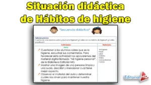 Situación didáctica de Hábitos de higiene 