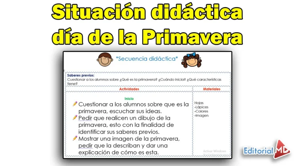 Situación Didáctica Día de la Primavera para Preescolar (Adaptada a la NEM 2026-2027) 1 Situación didáctica día de la primavera