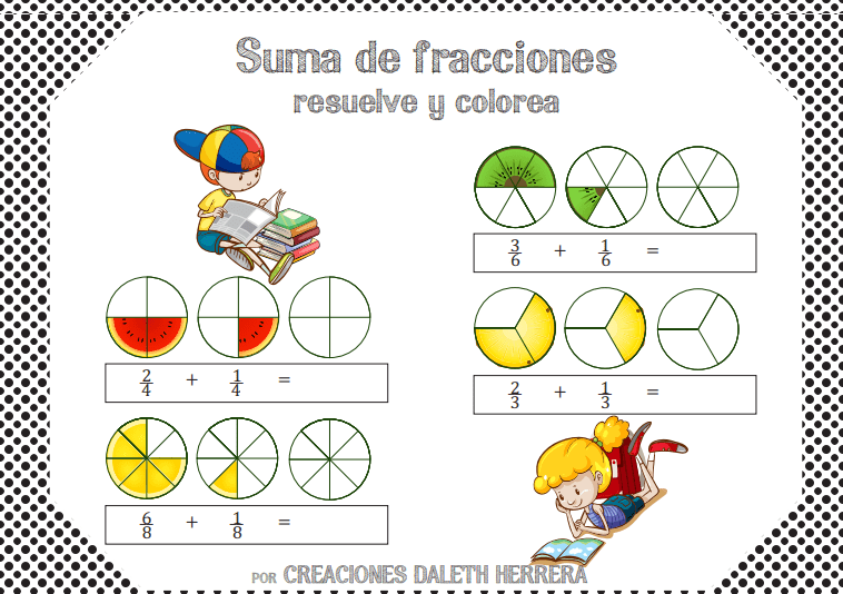 actividades de suma de fracciones