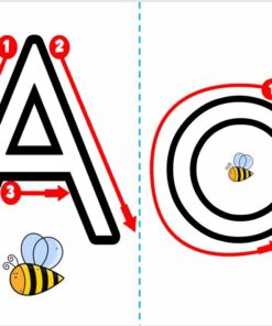 Diagrama que muestra cómo escribir la letra 