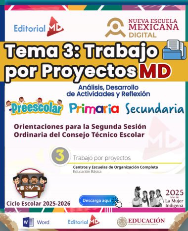 Tema 3 Contestado: Trabajo por proyectos CTE NEM 2026 (Todos los Niveles)