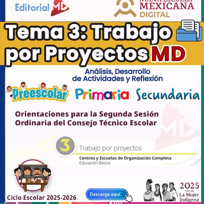 Tema 3 Contestado: Trabajo por proyectos CTE NEM 2026 (Todos los Niveles)