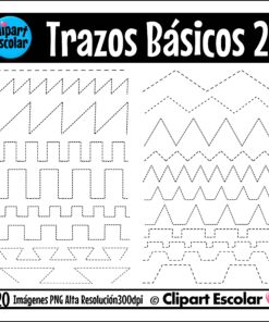 Trazos Básicos 2 Líneas Rectas Clipart Escolar