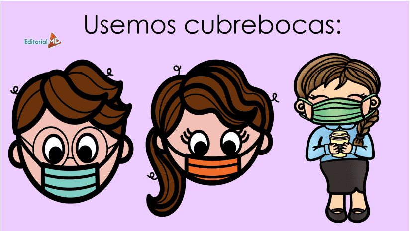 letrero usamos cubrebocas letrero usamos cubrebocas para preescolar