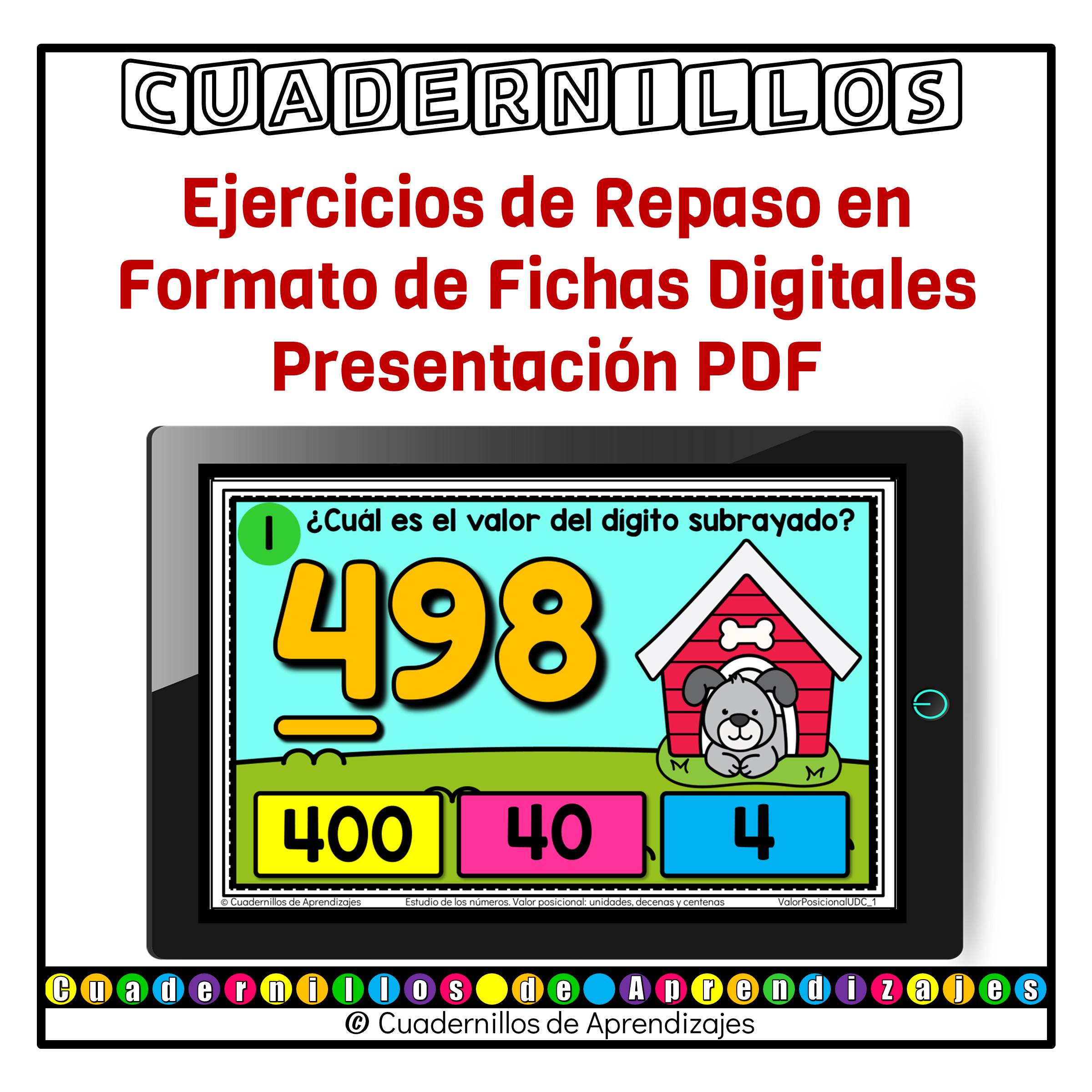 Valor posicional: unidades, decenas y centenas Estudio de los números Matemáticas Primero Segundo Grado Primaria Fichas Digitales 2 Valor posicional: unidades, decenas y centenas Estudio de los números Matemáticas Primero Segundo Grado Primaria Fichas Digitales - Image 2