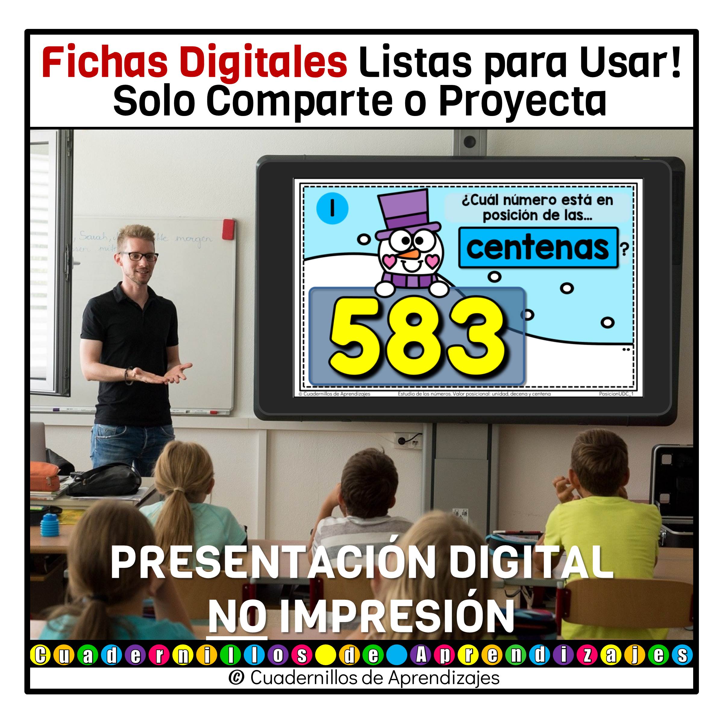 Valor posicional unidades decenas centenas Estudio de los números Matemáticas Primer Grado Primaria Fichas Digitales 3 Valor posicional unidades decenas centenas Estudio de los números Matemáticas Primer Grado Primaria Fichas Digitales - Image 3