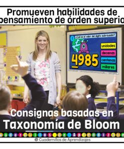 Valor Posicional unidades decenas centenas millares Estudio de los números Matemáticas Grado Primaria Fichas Digitales 13 valor posicional fichas digitales 4 1