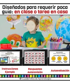 Valor posicional unidades decenas centenas Estudio de los números Matemáticas Primer Grado Primaria Fichas Digitales 14 valor posicional fichas digitales 5 2