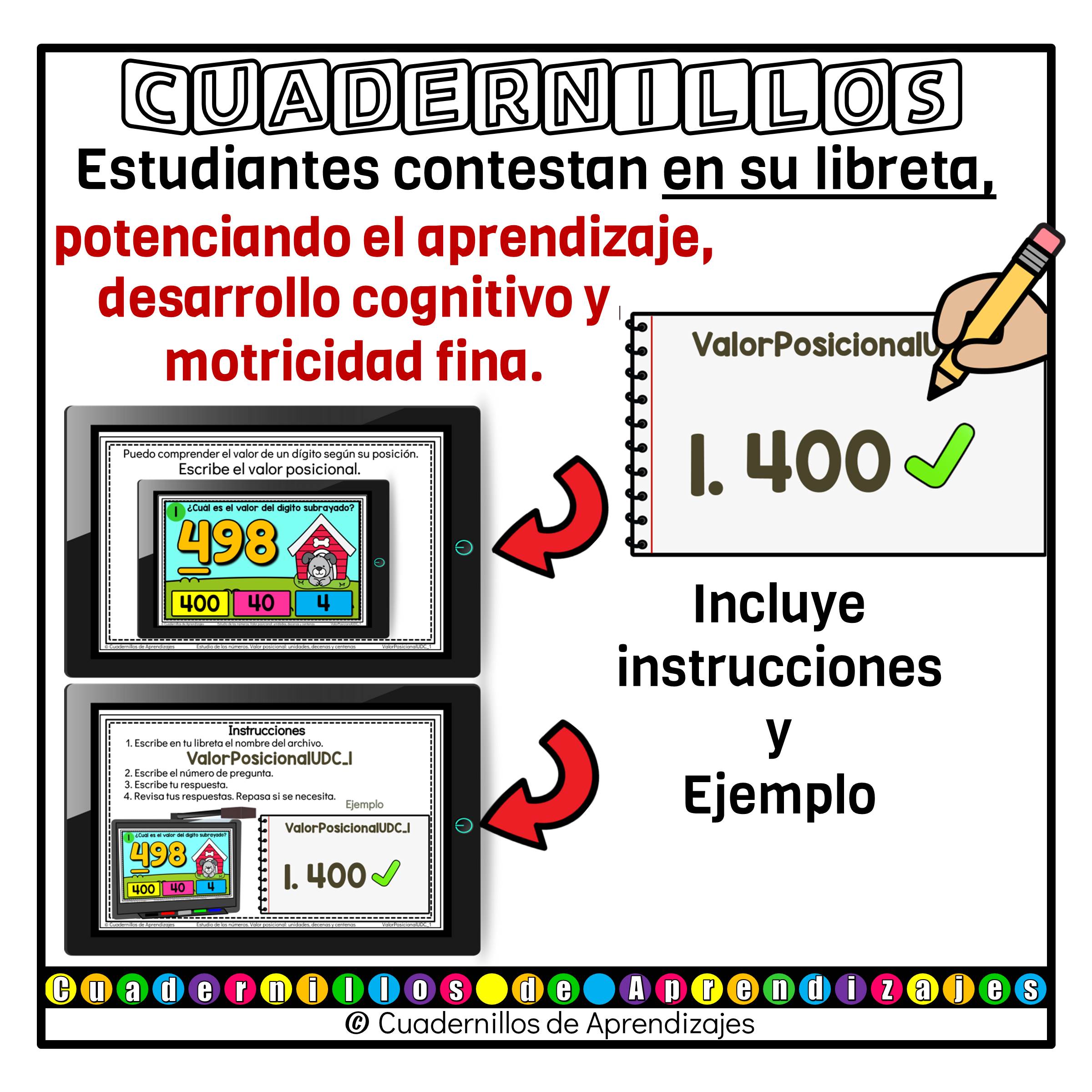 Valor posicional: unidades, decenas y centenas Estudio de los números Matemáticas Primero Segundo Grado Primaria Fichas Digitales 7 Valor posicional: unidades, decenas y centenas Estudio de los números Matemáticas Primero Segundo Grado Primaria Fichas Digitales - Image 7