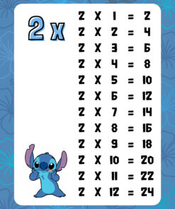 Tablas de multiplicar con temática "Stitch" 6 3 1 l5vme5